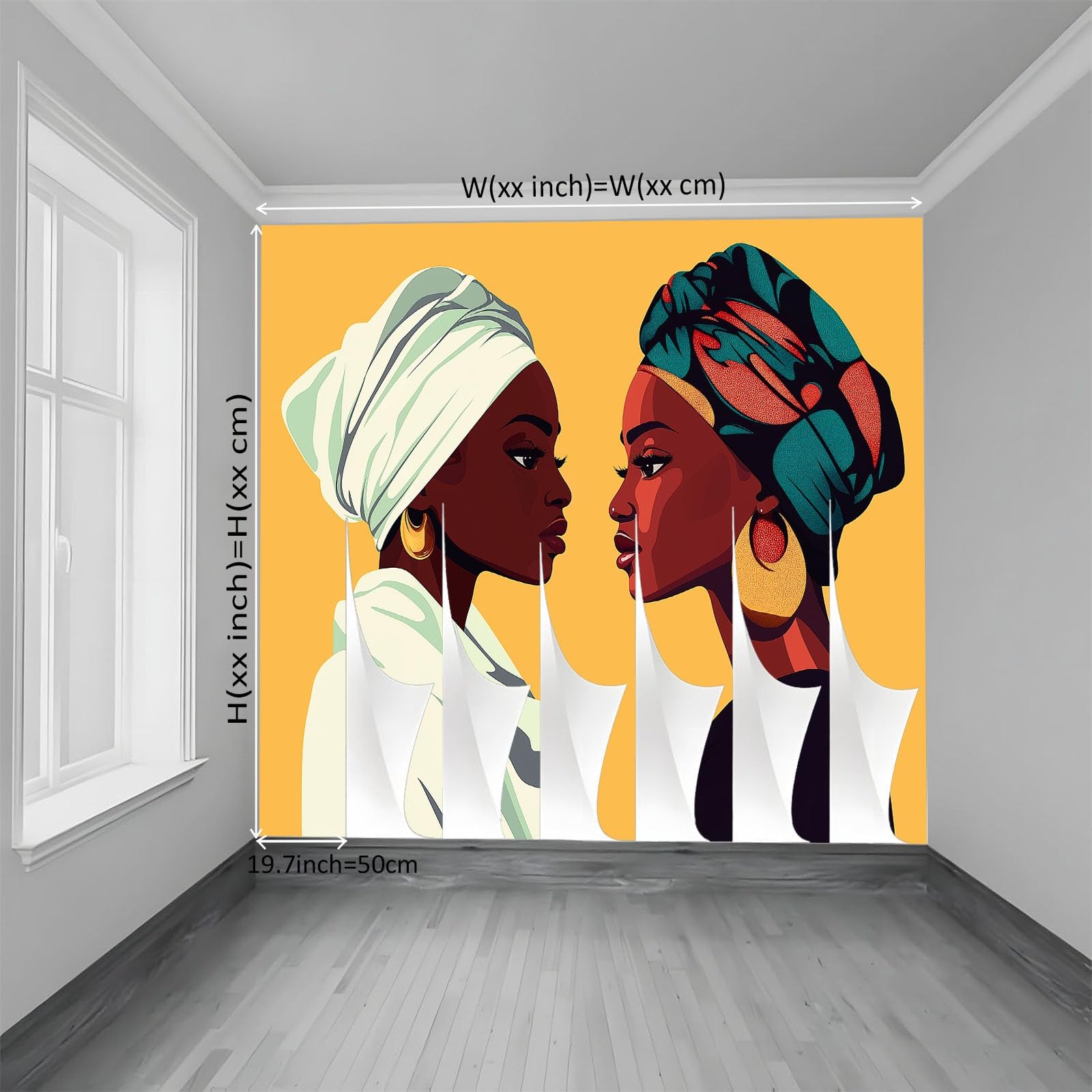 Générique Poster Geant Mural 3D, Rétro Traditionnel Panoramique Peinture Murale Interieur Femme De Bande Dessinée pour Salon Chambre à Coucher D'Enfant Maison Décoration Murale Poster 250 x 175 cm
