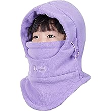 Kids Children's Balaclava Hat Fleece Ski Face Mask Winter Cap Adjustable Double Neck Warmer