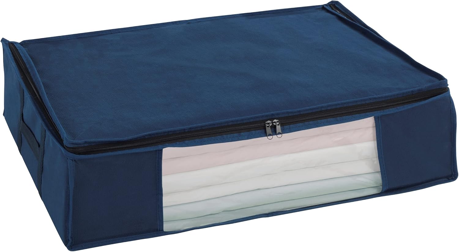 Wenko 52635100 Soft Box Air M Vacuum Storage Box, Polypropylene, 65 x 15 x 50 cm, Blue