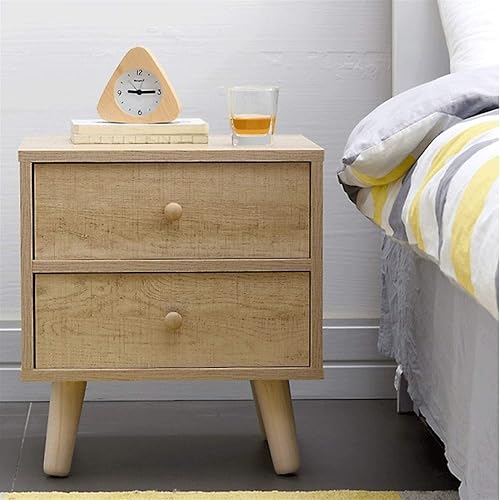 Miniatura 2 de Mesita de noche rústica, simple y moderna, mesa auxiliararmario de almacenamiento con 2 cajones para sala de estar, dormitorio, estilo a juego para