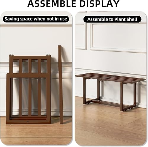 Miniatura 4 de Soporte de metal para plantas de interior (1 nivel café)