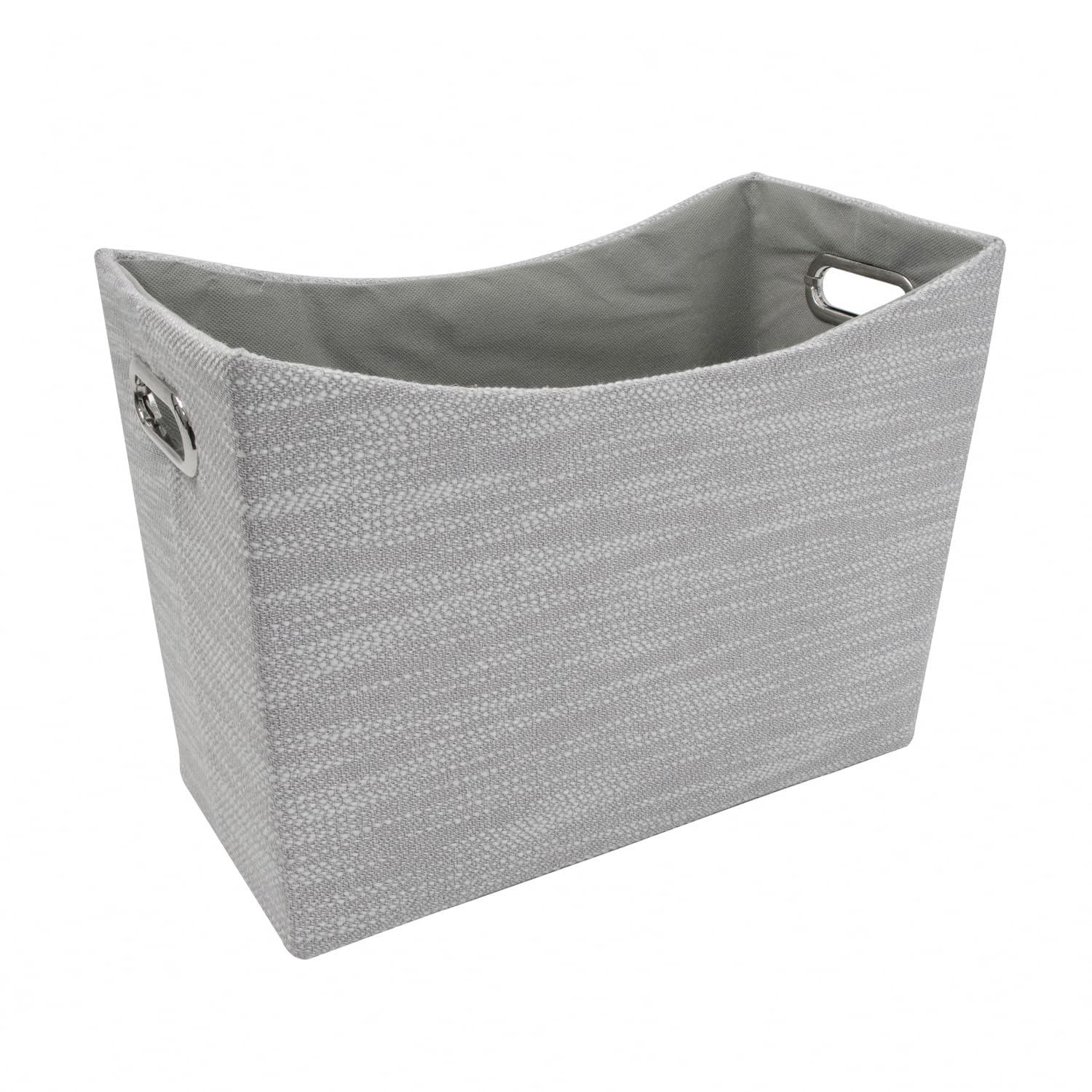 JVL Serena Magazine Storage Holder, Home Organisation, Light Grey