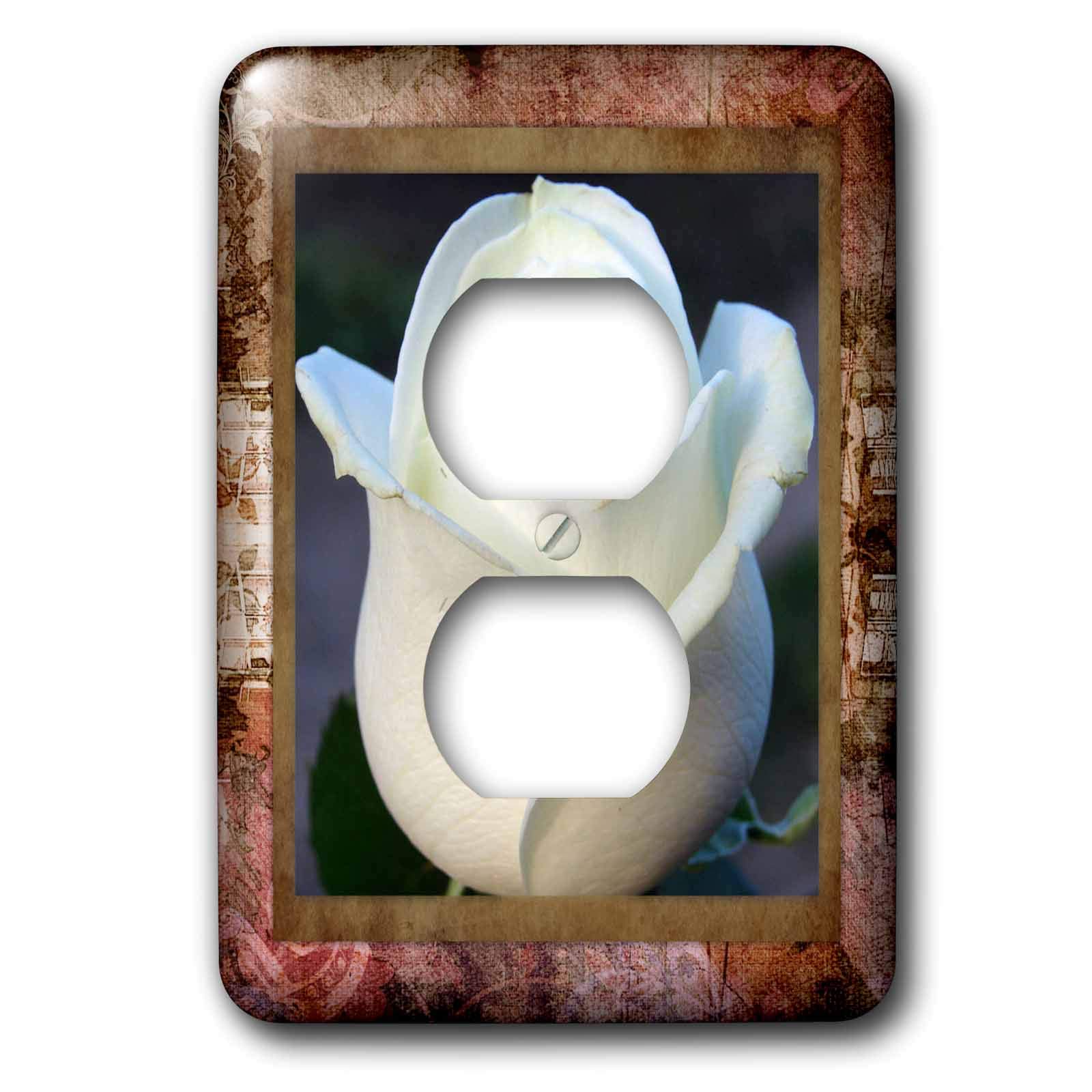 Cache de prise motif floral lsp_34025_6 3dRose pour décoration murale