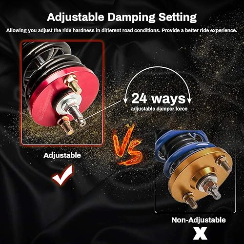 Miniatura 6 de maXpeedingrods Coilover para Honda Civic 1988-2000, para Honda CRX 1988-1991, para Del Sol 1992-1995, para Acura Integra 1990-2001, 24 niveles