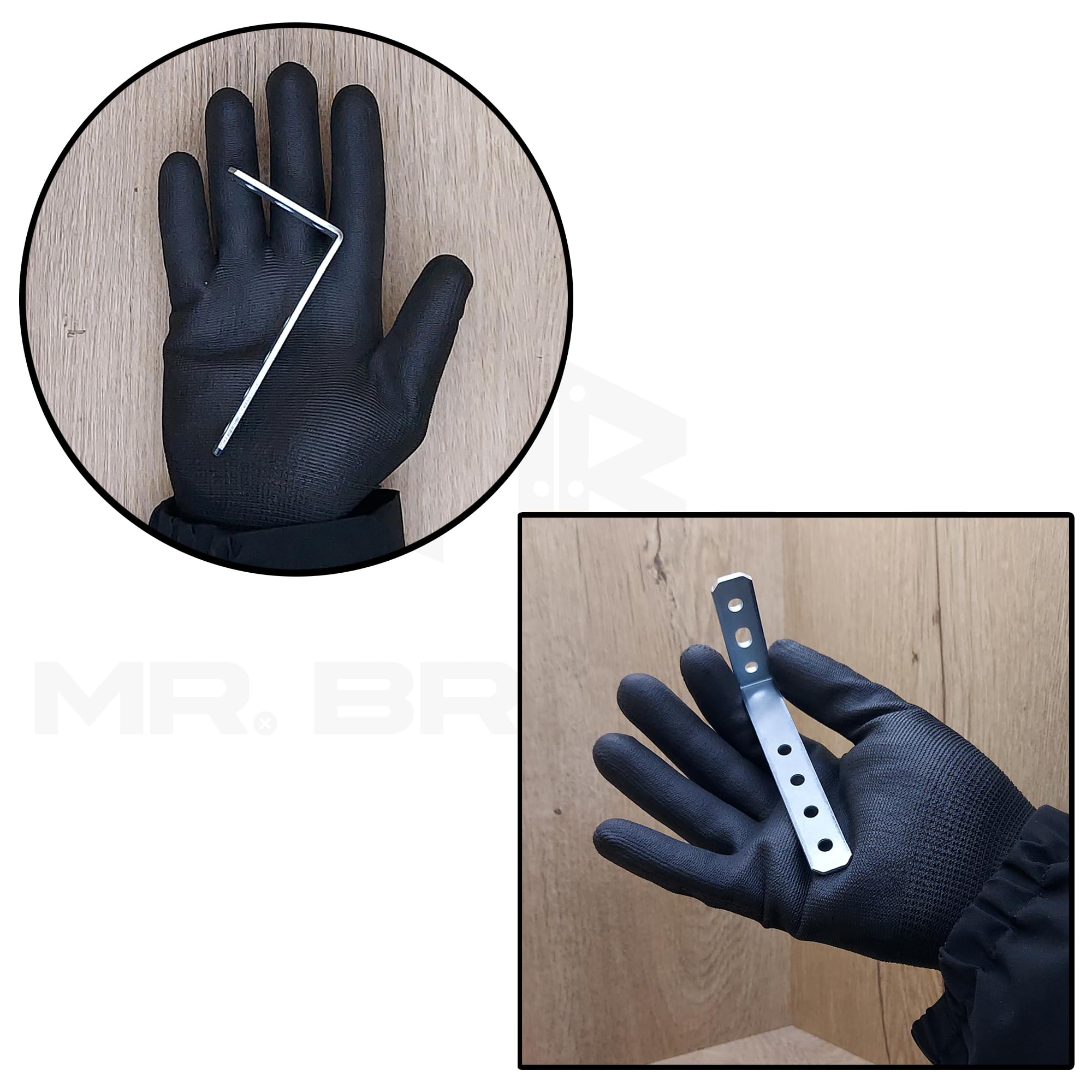 MR.BRACKET Deprem Güvenliği Dolap Sabitleme Aparatı Seti 16x52x100mm - Mobilya Gardırop Portmanto Eşya Duvara Sabitleyici L Demiri