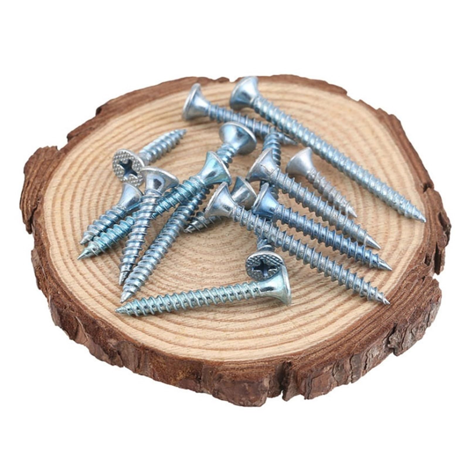 Viti a filetto singolo, viti per legno multiuso, Vite autofilettante a testa svasata Phillips Vite autofilettante a testa piatta croce zincata Vite for legno Chiodo for cartongesso M3.5 30 pezzi (Colo