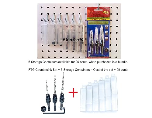 Miniatura 3 de FTG USA Juego de brocas avellanadas de madera 6810 juego de brocas avellanadas HSS M2 broca avellanada de vástago hexagonal de cambio rápido 1
