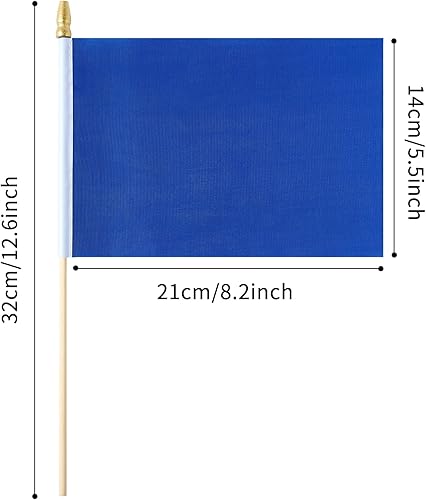 Miniatura 2 de ZXvZYT Paquete de 50 banderas pequeñas de color liso, blanco, rojo, amarillo, verde, naranja, azul, negro, morado, rosa, azul claro, suministros de