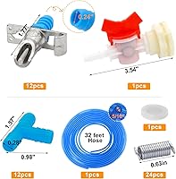 Vista 3 de El kit de riego automático para conejo incluye 12 comederos para bebederos de pezón, manguera de identificación inodoro de 32 pies de 5/16 pulgadas