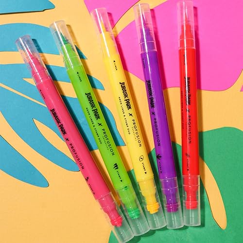 Miniatura 4 de Profusion Cosmetics JURASSIC PARK 5 Colorways Neon Liquid Liner y Face Stamp Duo  Da rienda suelta a un aspecto vibrante con creatividad altamente