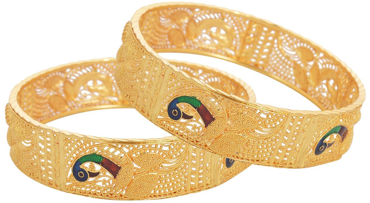 See full amazon price history chart for Handicraft Kottage Traditional Jewellery and Ethnic Gold Plated Set of 2 Bangles for Women- 2.8 (HK2-ABGM-3136) Handicraft Kottage Traditional Jewellery and Ethnic Gold Plated Set of 2 Bangles for Women- 2.8 (HK2-ABGM-3136) (B01AGMYD72) Amazon Price History, Amazon Price Tracker