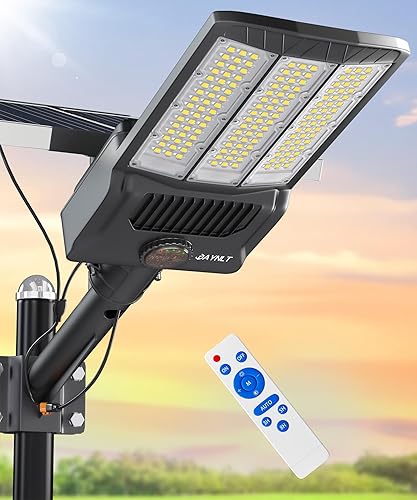 Miniatura 1 de JAYNLT Y-11000W Luces de calle solares al aire libre, 800000LM 6500K luces de estacionamiento brillantes comerciales, luces de inundación divididas