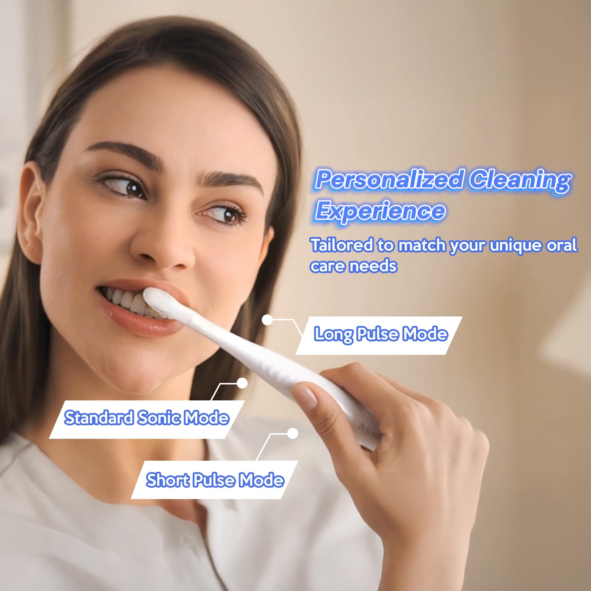 SonicBlu Brosse à dents électrique pour un usage domestique – Brosse à dents sonique avec LED bleue pour activer le dentifrice blanchissant – Poils doux, minuterie intelligente et technologie
