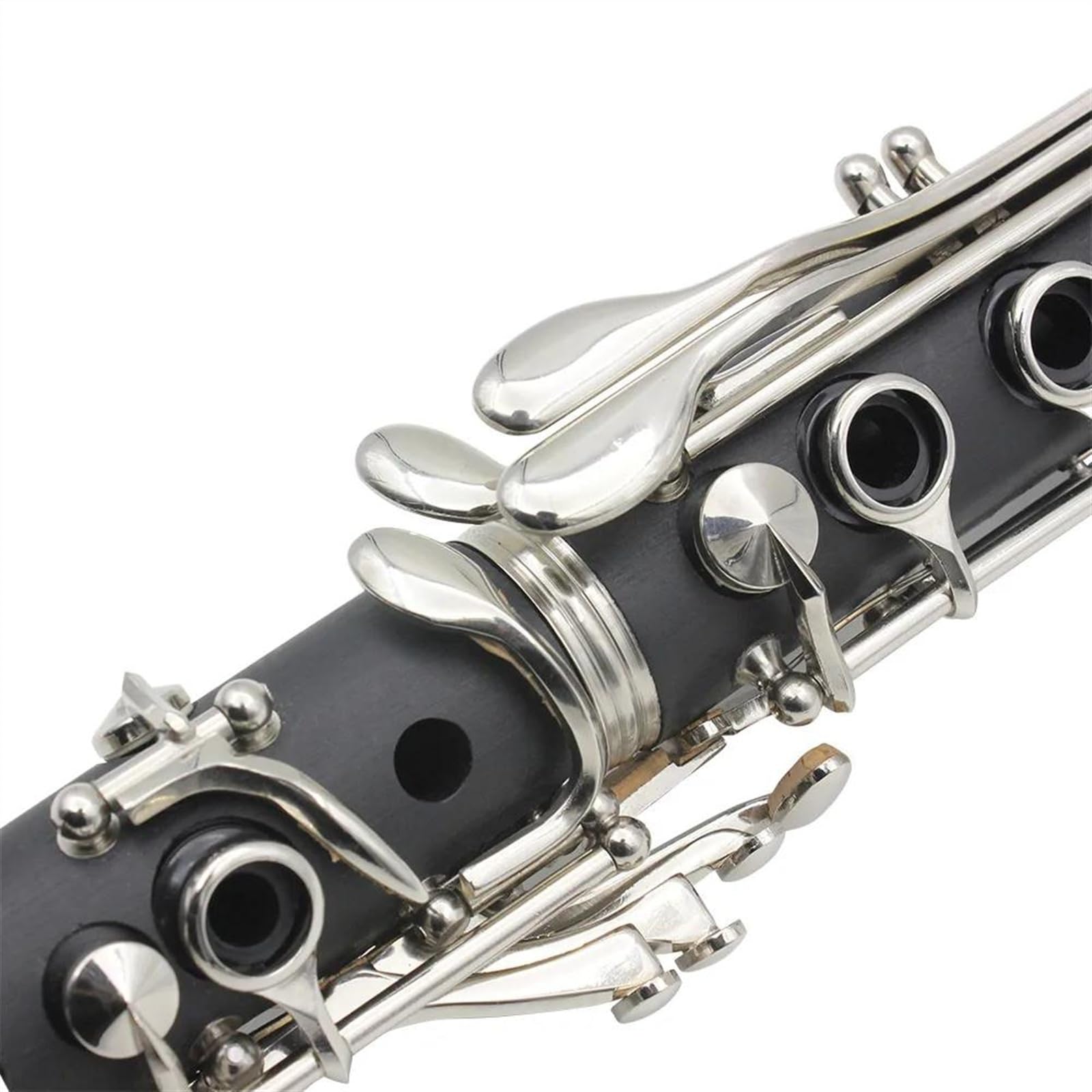 Clarinete Profesional Instrumentos De Viento De Madera Para Clarinete Cuerpo De Tubo De Resina ABS En Si Bemol Negro 17 Teclas Con Accesorios