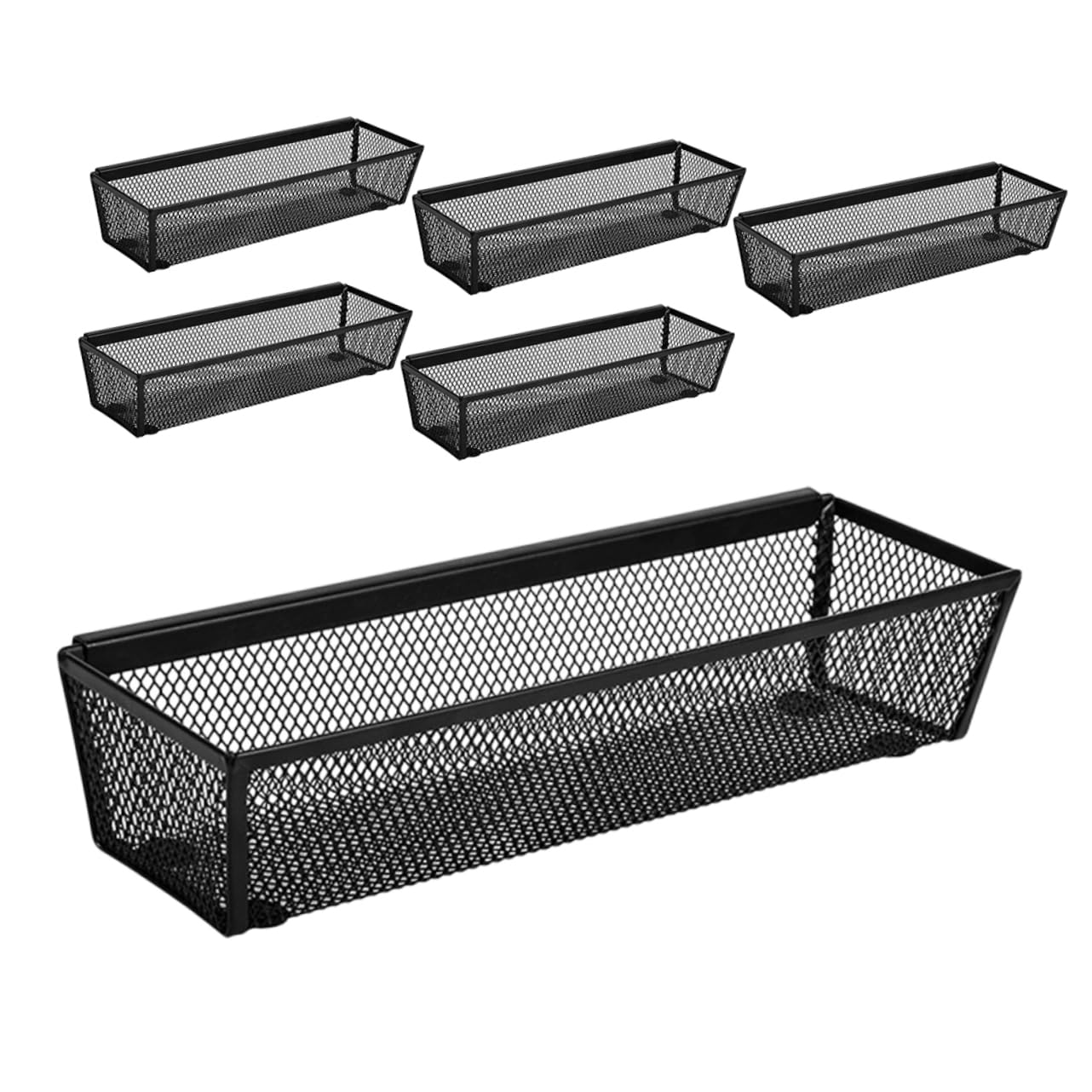 Ciieeo Organisateur de Tiroir à Couverts 6 Pièces en Fer avec Bras Imbriqués, Grosse Capacité, Design Moderne, Cuisine et Bureau, Rangement Ustensiles