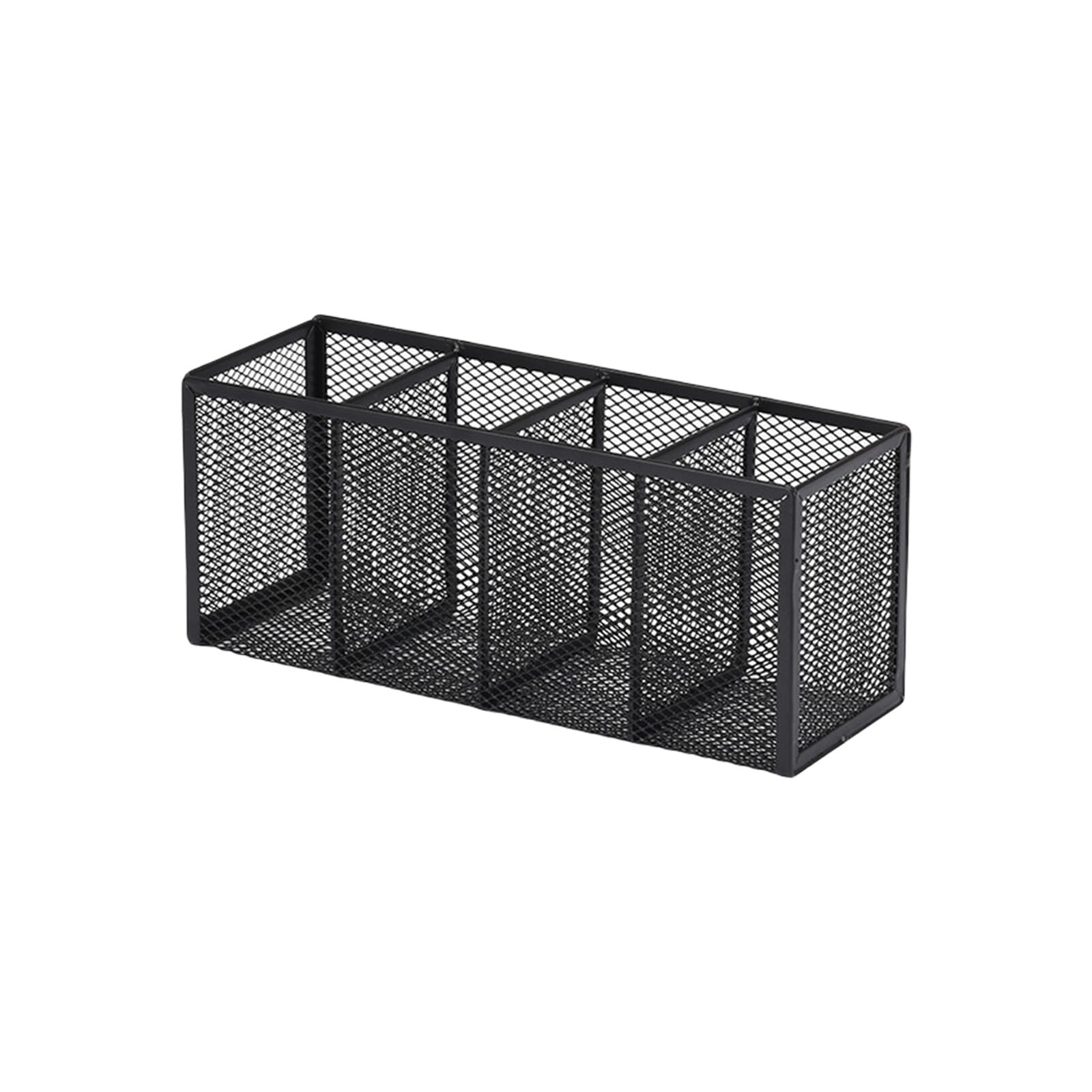 Obotsnoi Pencil Holders 3 or 4 Compartments Pen Large Capacity Storage Box Multifunctional Supplies Large Capacity