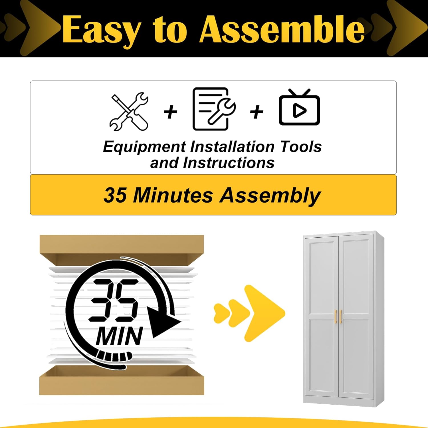 Kitchen Pantry Cabinet,71”White Metal Pantry Storage Cabinet with Doors and 4 Adjustable Shelves,Kitchen Cabinet with 2 Gold Handles,Tall Cabinet for Livingroom,Pantry, Bathroom,Kitchen White 71 Inch image 7 of 8 B0D21R1L54