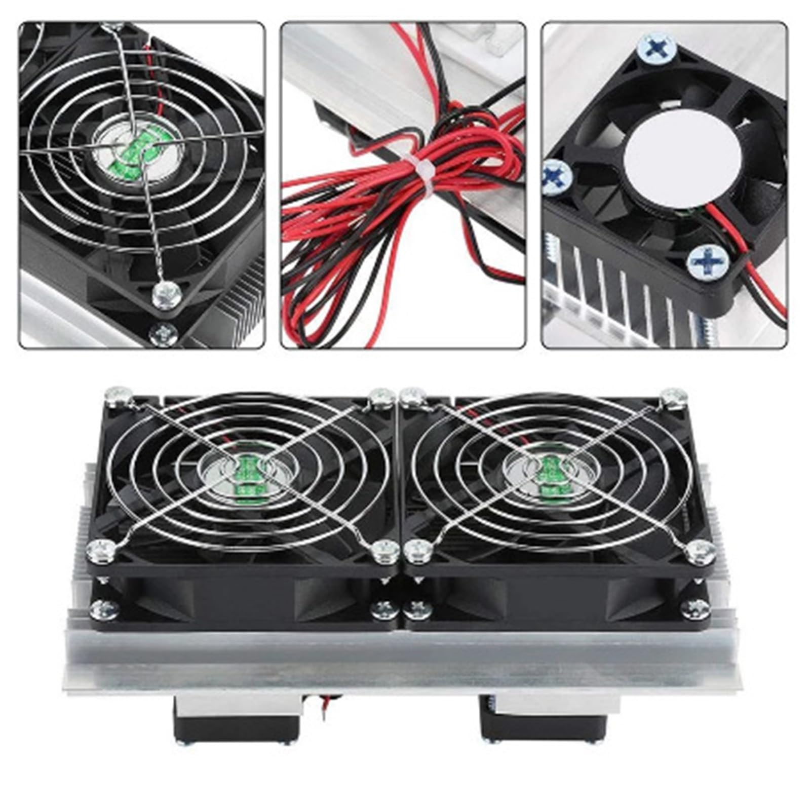 Kit doppio di raffreddamento Modulo di raffreddamento per refrigerazione a semiconduttore ad alte prestazioni con design a doppia ventola per mini condizionatori e piccoli