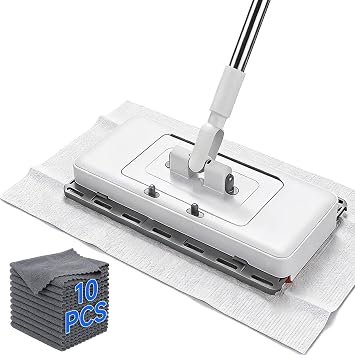 New Hands Free Multi Purpose Flat Mop with 10 Reusable Cloths