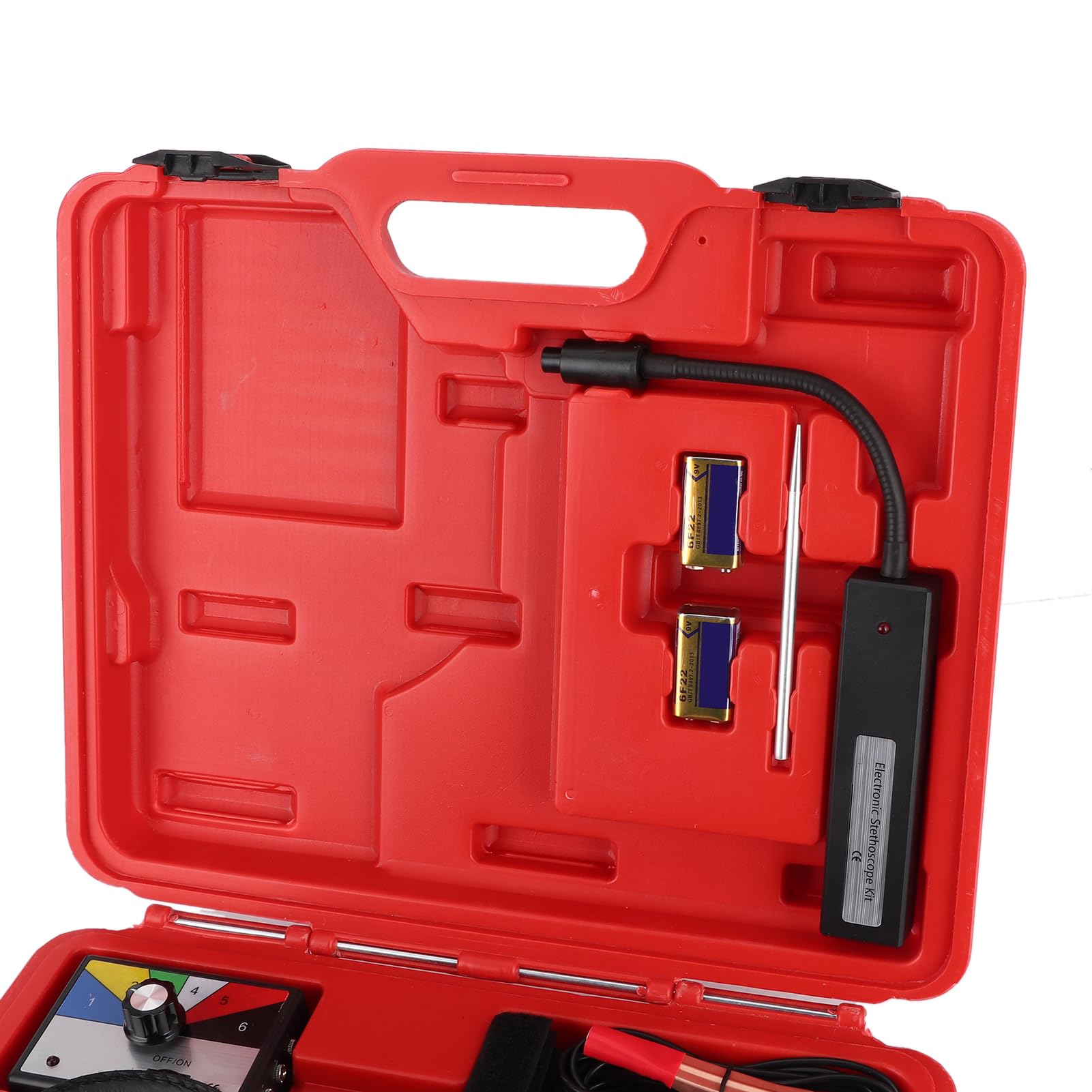 Estetoscopio Electrónico Para Automóvil Herramienta De Diagnóstico De 6 Canales Compatible Con Motor Transmisión Y Tanque De Para Localización De Ruidos Y Fallos