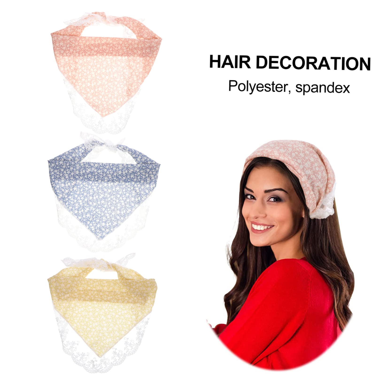 12 Piezas Turbante Triangular Bufandas De Mujer Bufanda De Pelo De Las Niñas Diademas De Bufanda Para Mujer Cabello Pañuelos De Pelo De Diademas Para Poliéster Spandex