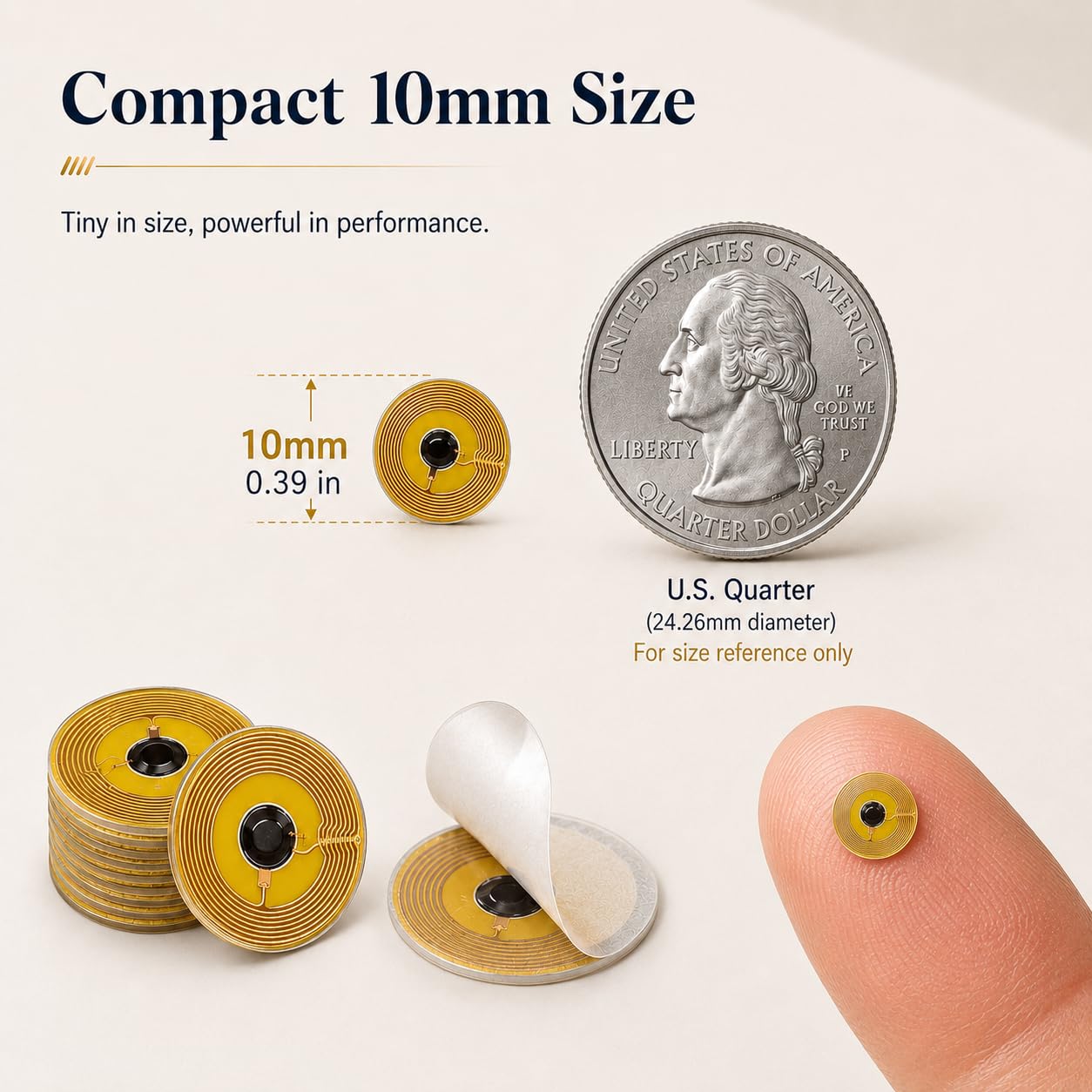 Lot de 126 étiquettes NFC NTAG215 FPC flexibles NFC résistantes à la chaleur Étiquettes électroniques NFC Key Tags Matériau programmable RFID autocollant rond 10 mm