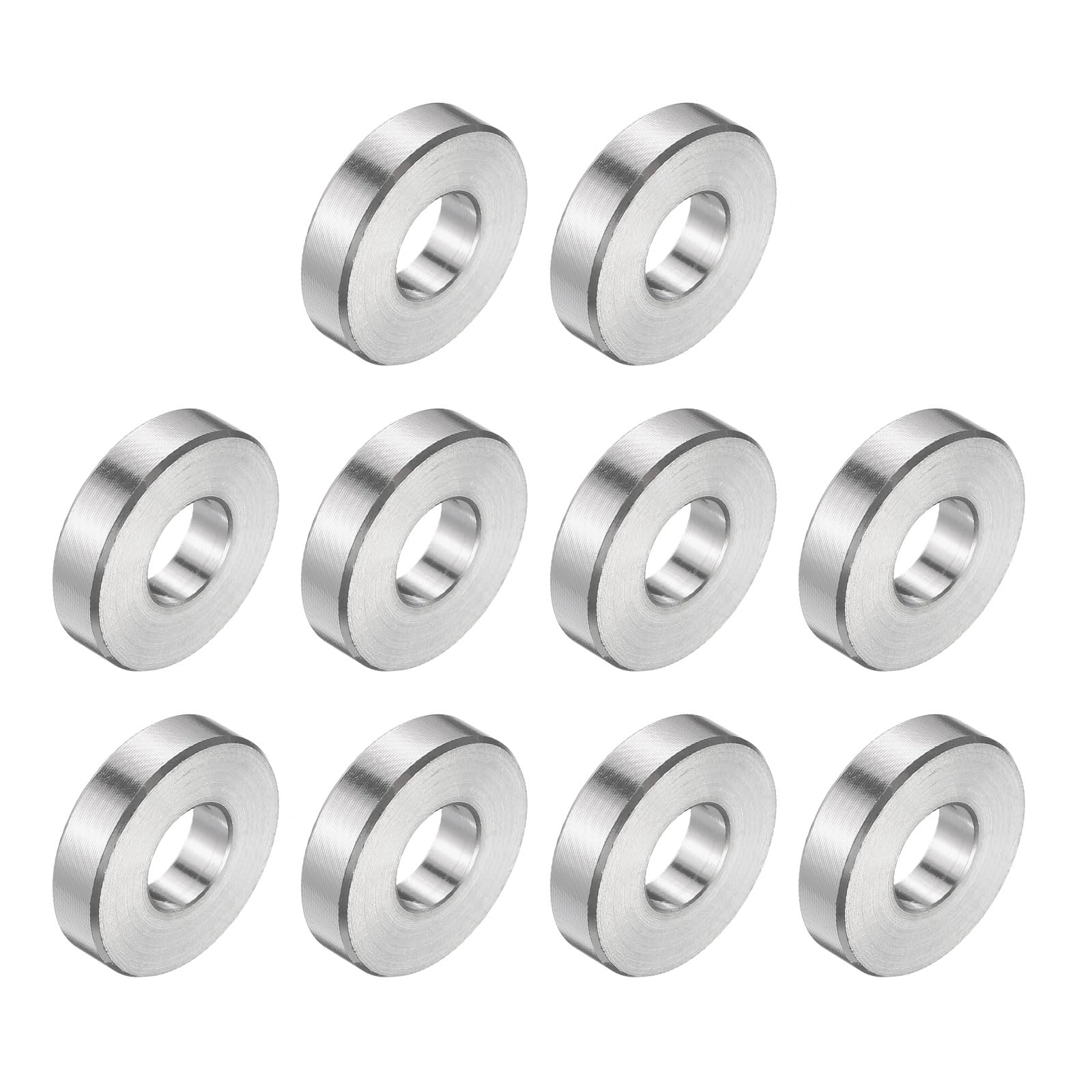 uxcell 10pcs Stainless Steel Spacer 5/16" Bore x 3/4" OD x 3/16" Length Screw Bushing Plain Finish Round Metal Spacer for M8 Screws Bolts and Rods