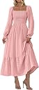 pink long sleeve dress Top2商品