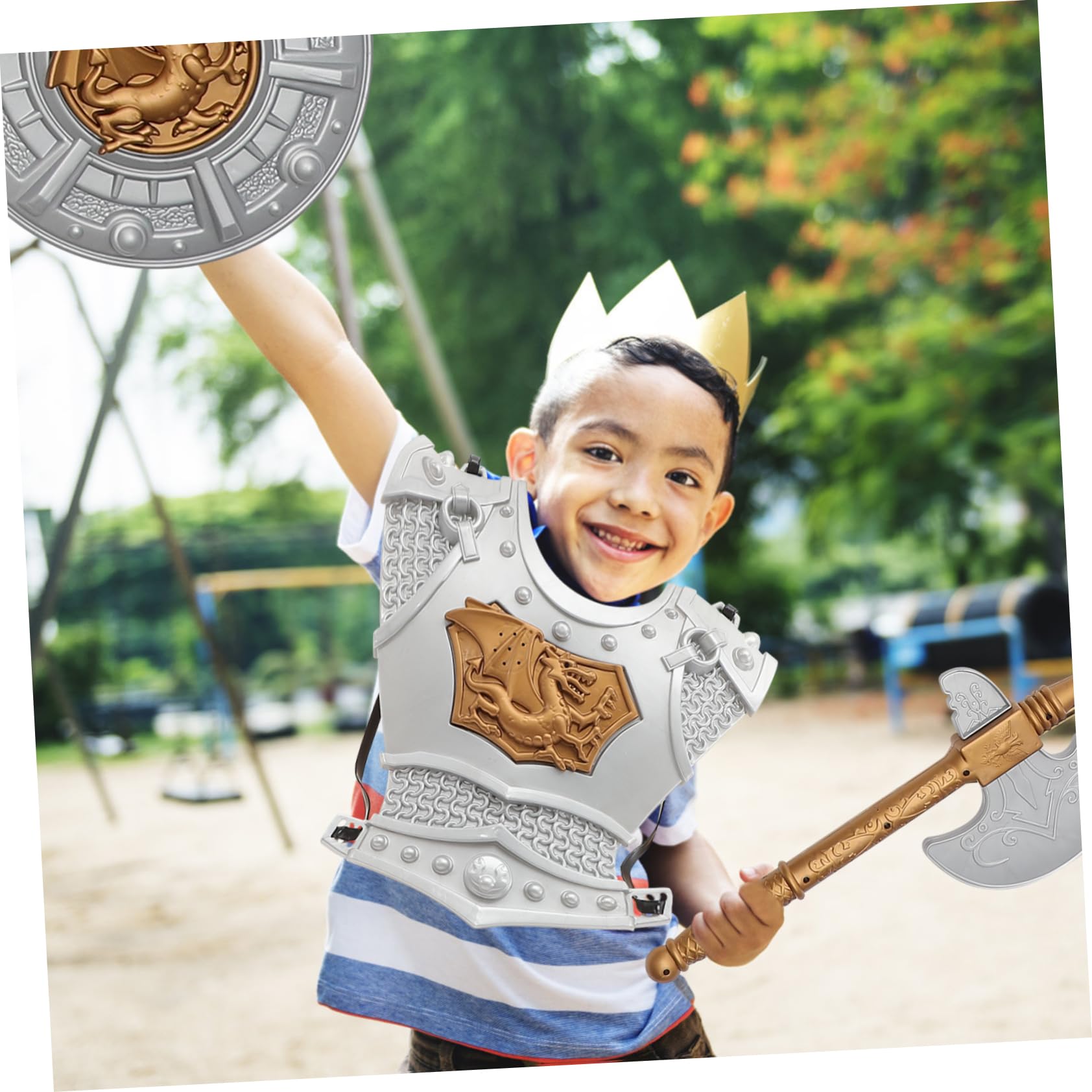 jojofuny 1 Set Ritteranzug Für Jungen Römisches Kostüm Kinderanzüge Für Jungen Ritter-Cosplay-Kostüm Reiterkleidung Ritterrüstung Ritterkostüm Für Cosplay Partykostüm