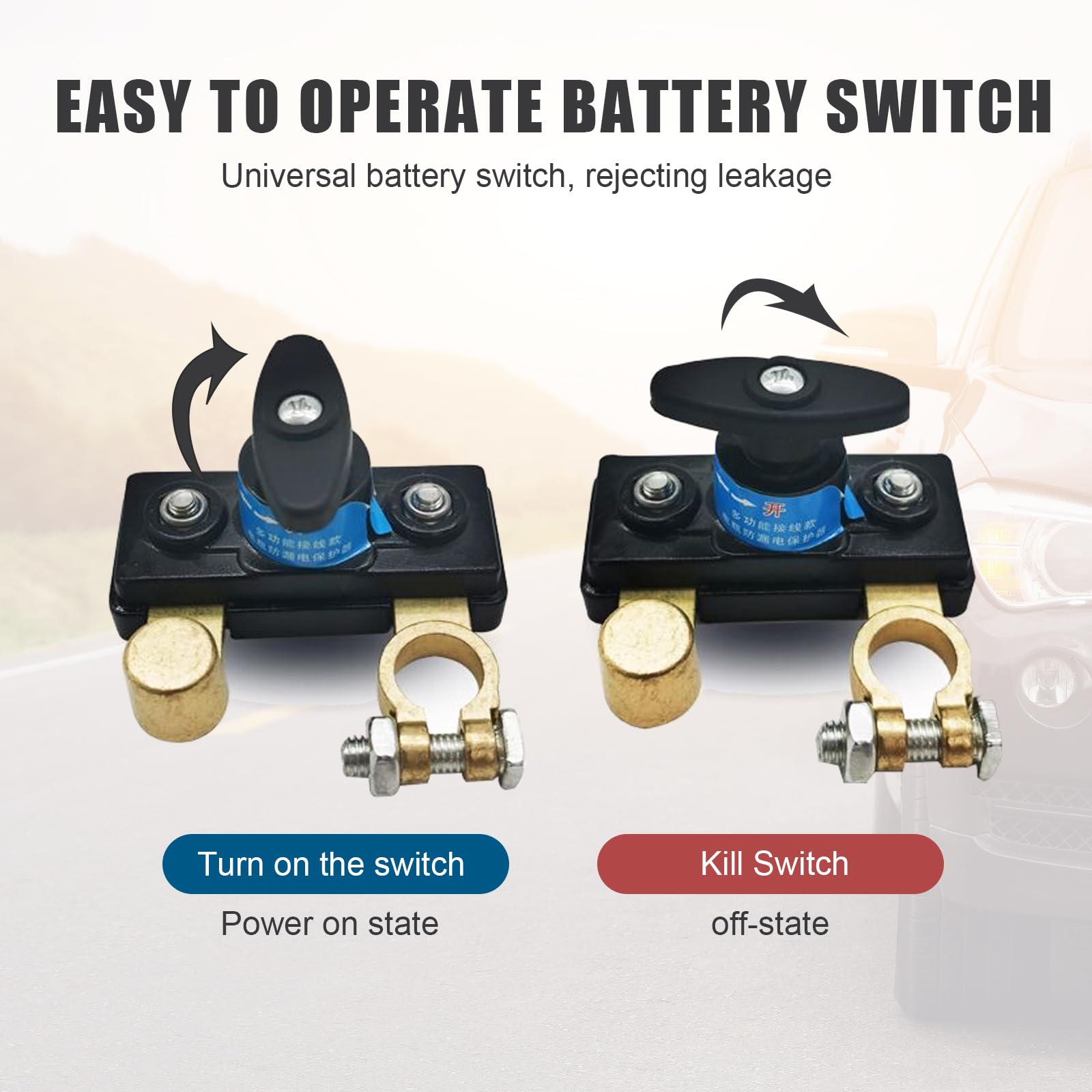 Batterijscheidingsschakelaar, hoofdschakelaar, 12 V, 24 V, batterij- scheidingsschakelaar, 12 V, 24 V, batterijscheidingsschakelaar, 12 V, motorfiets, accu-hoofdschakelaar, accessoires voor auto