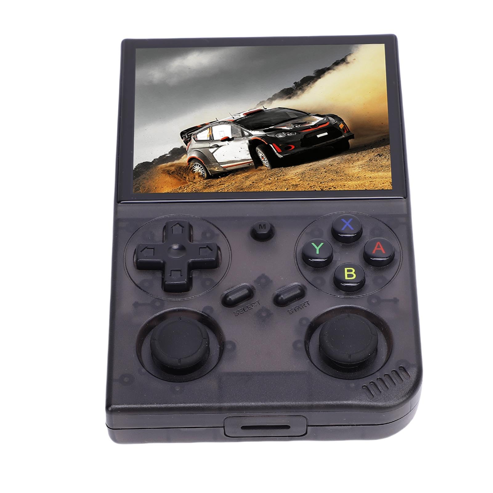 Consola de Juegos Retra, Consola de Juegos Portátil con Batería de 3200mAh para Acampar en Viajes Al Aire Libre (Negro transparente)