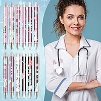 Vista 5 de TaoBary 36 bolígrafos de 5.4 pulgadas, 12 diseños, divertidos bolígrafos de enfermera, regalos de agradecimiento, bolígrafos de 0.039 in de tinta