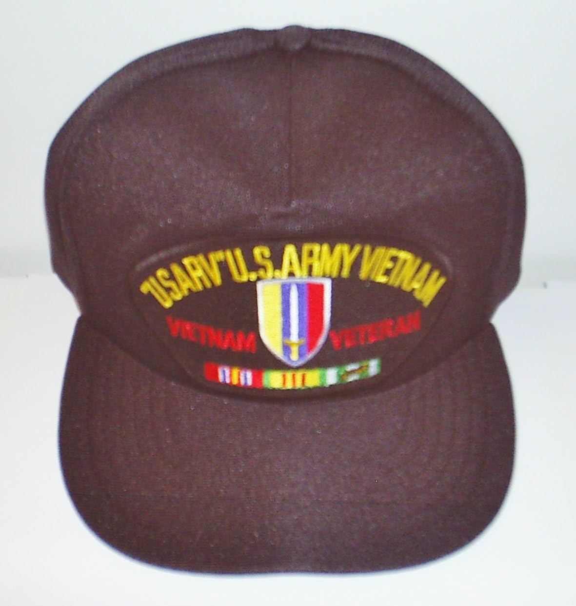 USARVU.S. ARMY VIETNAMVIETNAM VETERAN W/CAMPAIGN RIBBON EMBLEM Ball Cap/Hat