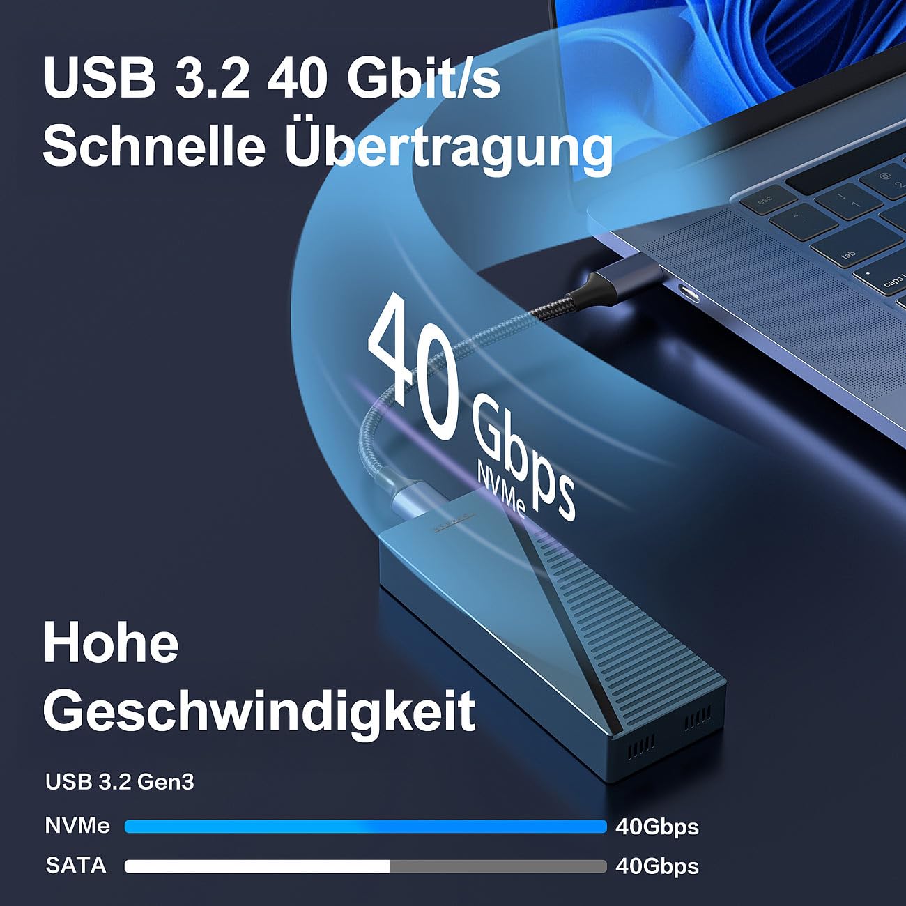 Xystec custodia per SSD: Custodia SSD in alluminio, ventola integrata, NVMe (case per esterni, case NVMe con ventola)