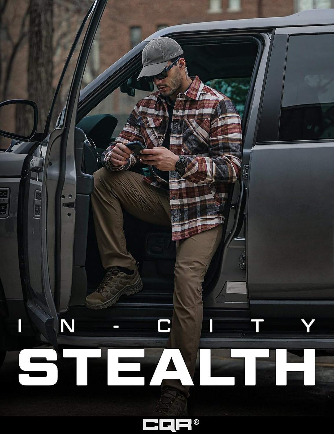 CQR Men's Flannel Shirt Jacket Long Sleeve, Winter Warm Outdoor Casual Plaid Jacket Coat with Pockets - Image 4