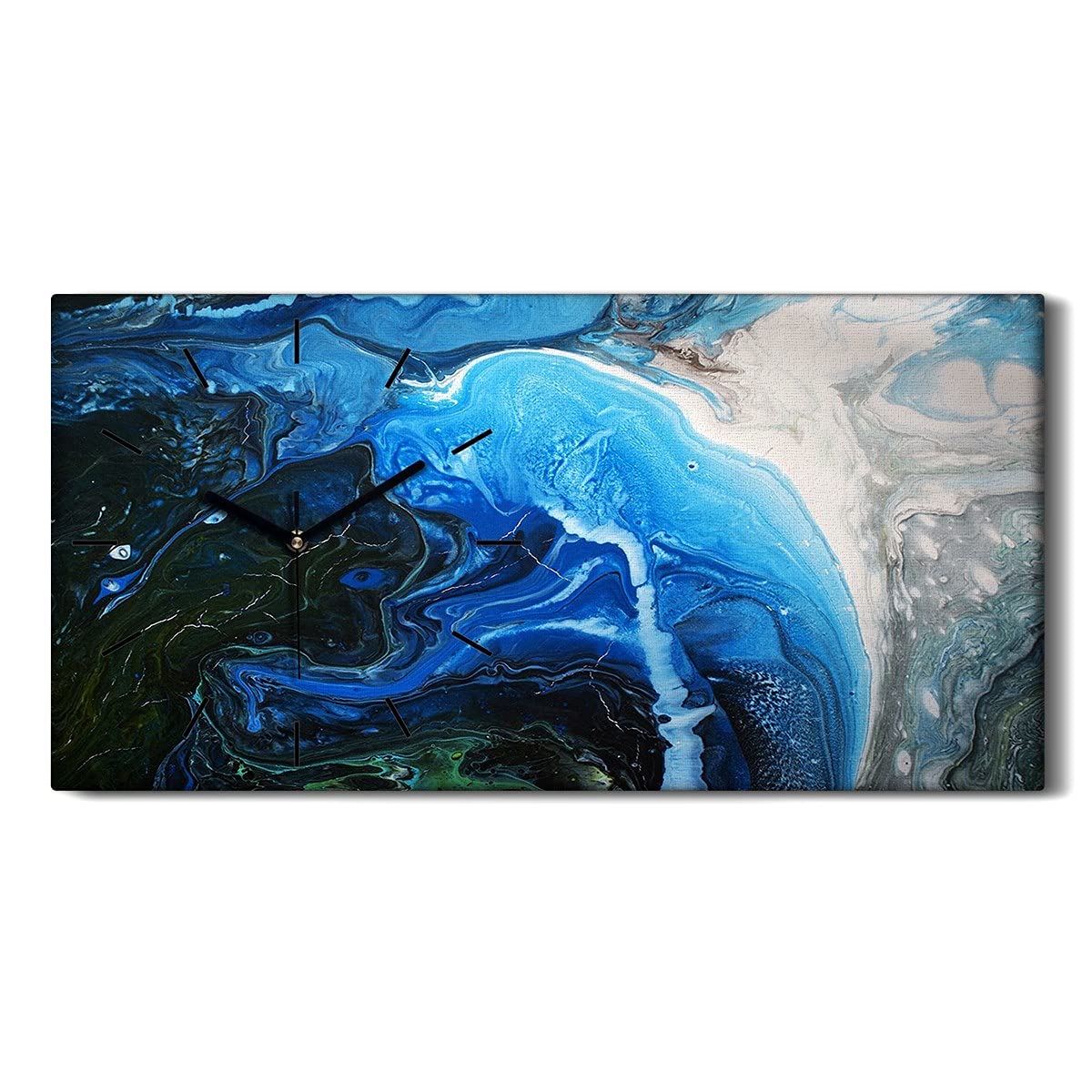 Horloge sur Toile Art Moderne Tableau Panoramique Abstrait