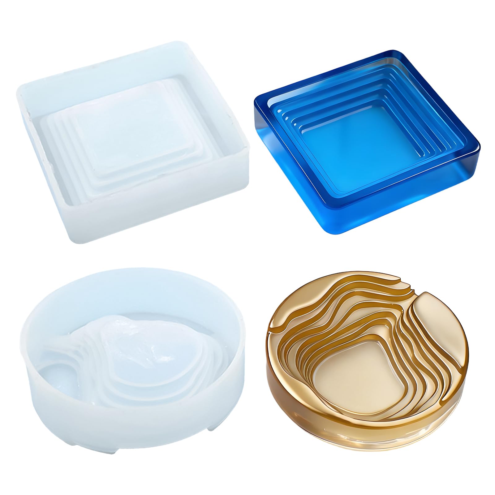 Moule en résine pour cendrier antiadhésif en silicone souple et durable