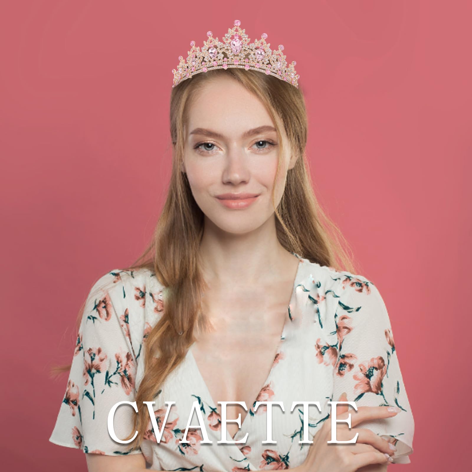 Amazon.com: CAVETEE Crown for Women, Tiaras for Women Pink