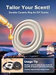 CEENIU 2024 New UFO Car Air Freshener, Solar Powered Rotary, Aluminum Alloy, Supports DIY perfumes, Natural French Fragrance, Cologne&Ocean, Two Oils, F21 Car Fresheners, Car Fragrance