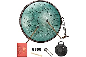 Lotus Green Steel Tongue Drum 14 Inch