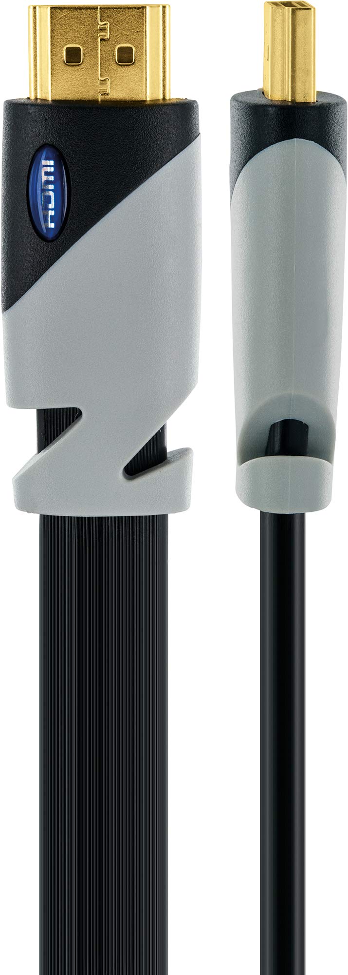 Schwaiger HDMF30 533 High Speed Flat Monitor Cable with Ethernet for Laptop to Monitor 3 M Black, 3 Meters - Image 4