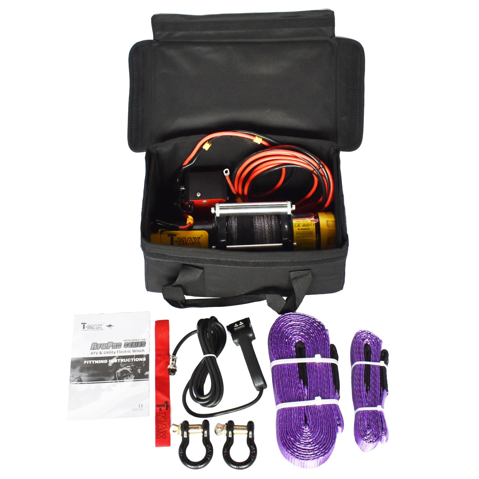 Amazon.co.jp: T-MAX ポータブル 電動ウインチ 12V 2500LBS ATWPRO