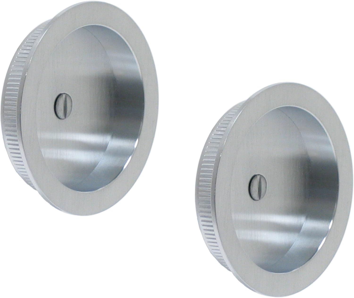 Series 2000 by FPL- Solid Brass Pocket Door Hardware in Passage Hall/Closet Function, Satin Chrome