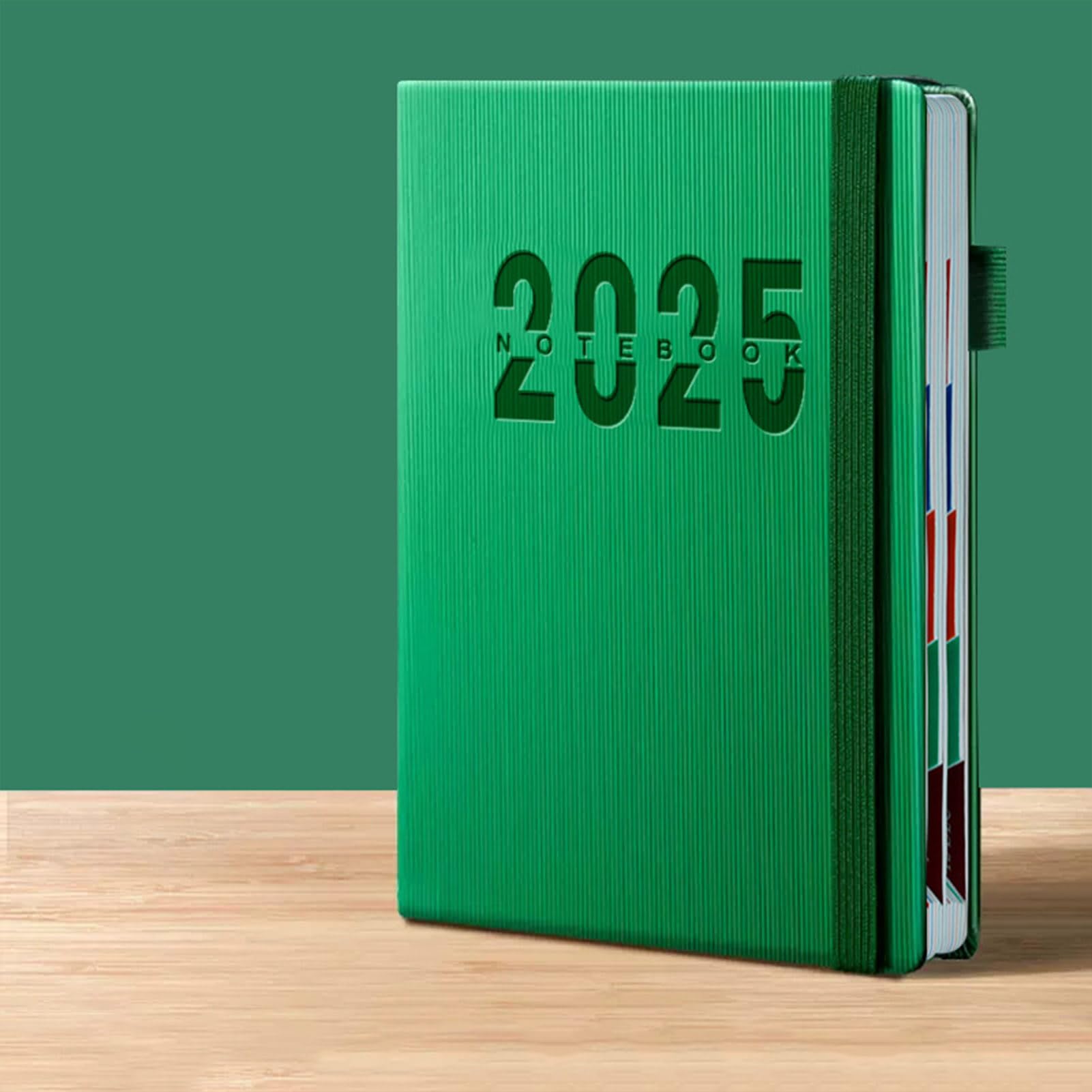 Agenda giornaliera 2025, formato A5, calendario settimanale e mensile, una pagina al giorno gennaio-dicembre 2025, 365 pagine per appuntamenti, organizzazione annuale, diario giornaliero dei ricordi,