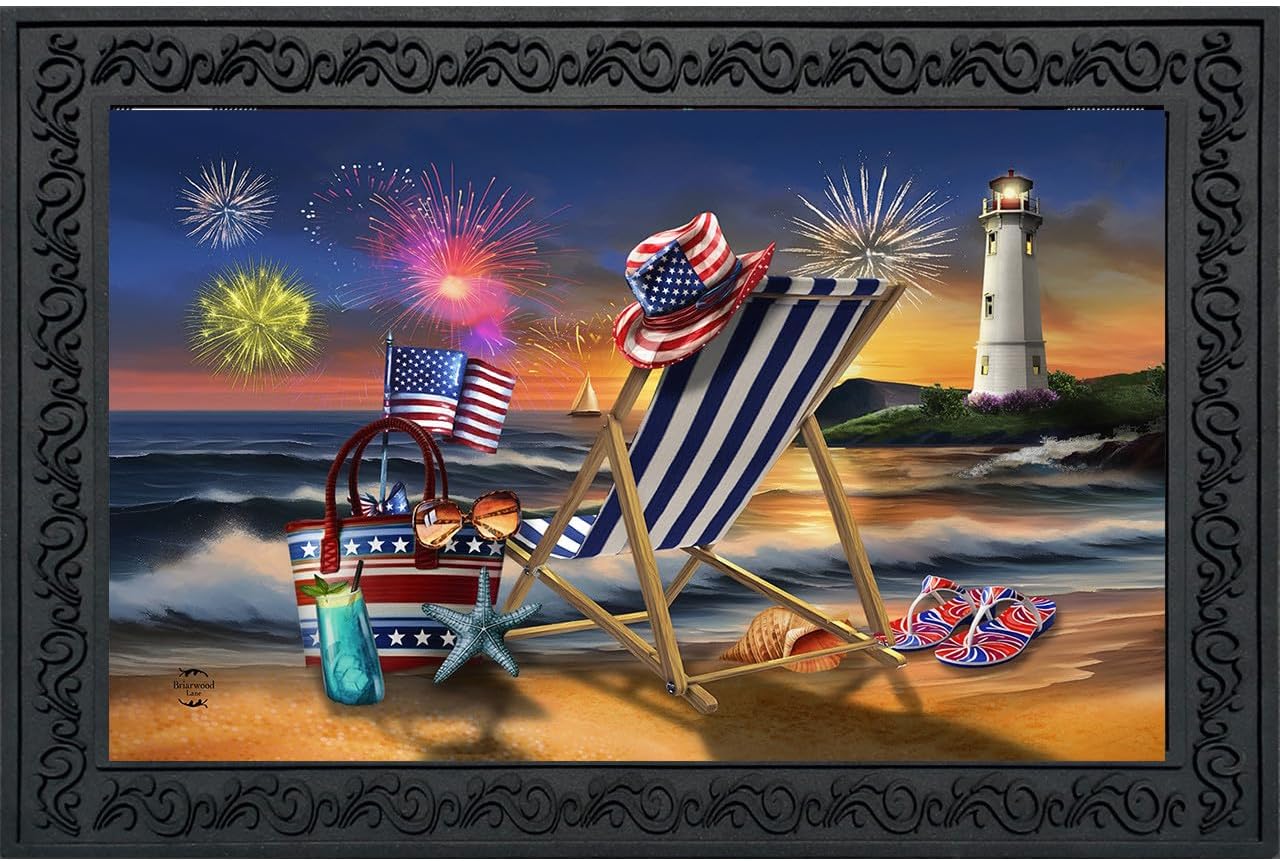 Briarwood Lane Patriotic Gnomes Doormat