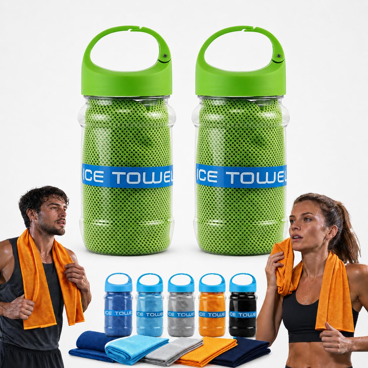 2PCS Cooling Towel,Microfiber Cool Ice Towel for Neck Soft Breathable for Fitness Guys Microfiber Stay Cool,Reusable & Soft for Yoga Gym Travel Camping &Outdoor Sports