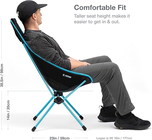 Miniatura 3 de Helinox Silla de campamento plegable con respaldo alto, ligera, color marrón coyote, sillas de exteriores de 3.4 libras, silla de picnic, silla de