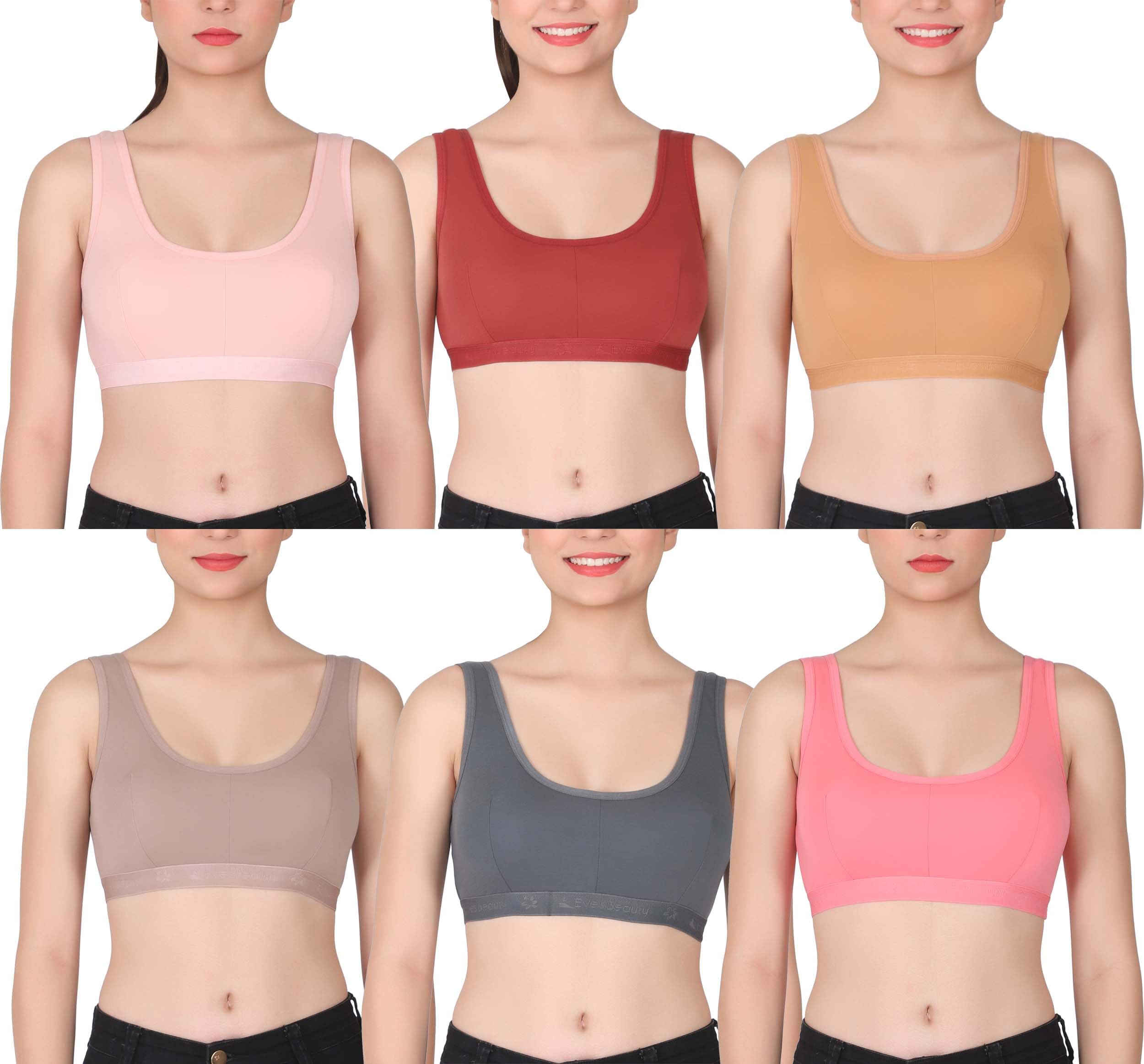 eve's beauty Women Assorted Sports Bra - Pack of 6-picture-50