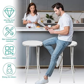 Amazon.com: Suzile 2 Pcs 24 Inch Tall Folding Chair Portable