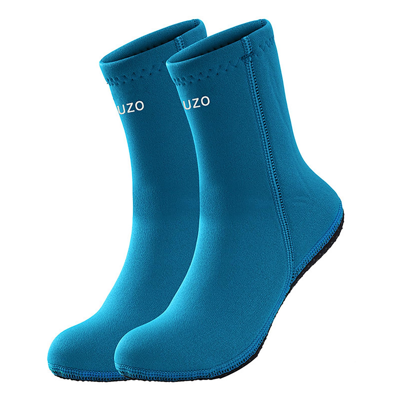 WYYHAA 3mm Neoprene Water Socks for Snorkeling, Surfing, Kayaking – Anti-Slip, Thermal, Durable Wetsuit Socks,Blue,S